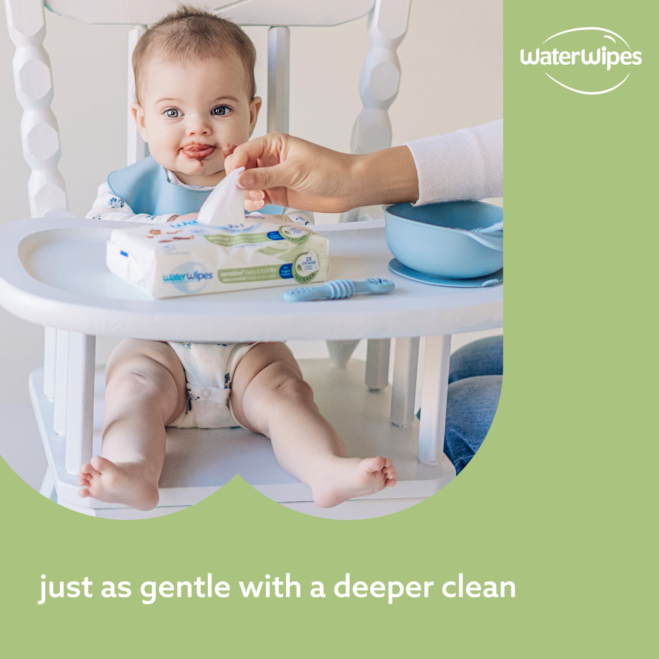 WaterWipes Sensitive Baby & Toddler Wipes, 99.9% Water, Textured Clean, Unscented & Hypoallergenic, 9 Packs (540 Wipes)