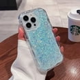 thumbnail image 2 of Compatible for iPhone 11 Case,Cute Sparkly Bling Glitter Wavy Edge Design for Women Girls Soft TPU Shockproof Anti-Scratch Protective Cases for iPhone 11-Blue, 2 of 12