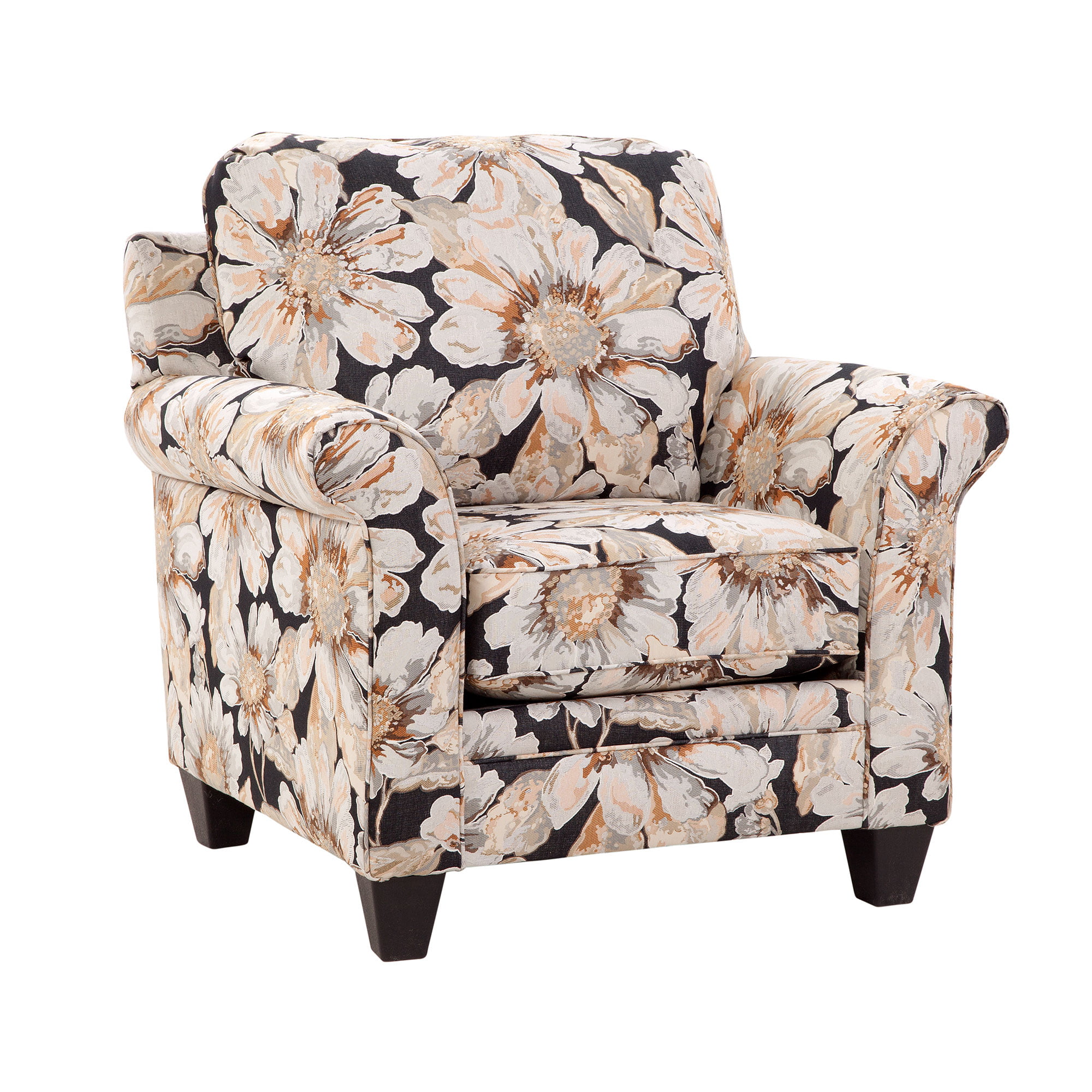Cosmos Accent Chair, elegant traditional roll arm chair