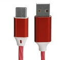 thumbnail image 3 of Câble de Charge USB vers TypeC Lumière LED s'Écoute Rapide Câble de Charge USB C Rouge, 3 of 7
