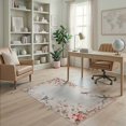 thumbnail image 2 of ODIKA Pink Distressed Vintage Songbird Botanical Scroll Flower Boho Non-Slip Chair-Friendly for Home Office, Gaming Room, Under Desk, 2 of 7