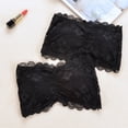 thumbnail image 5 of Sexy Women Lace Floral Design Bra Padded Bra Girl Strapless Bustier Bralette Lingerie, Black, 5 of 9