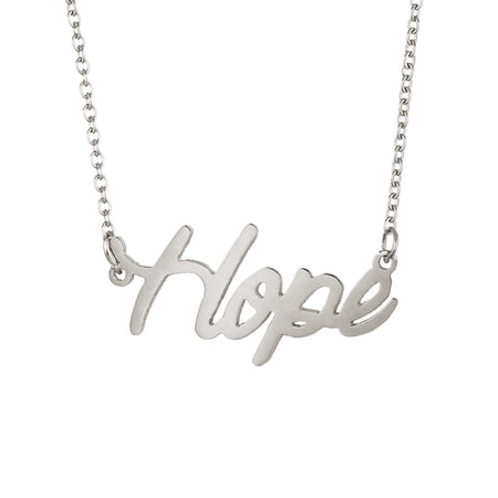 Hope Name Pendant Necklace Stainless Steel Jewelry Valentine Gift