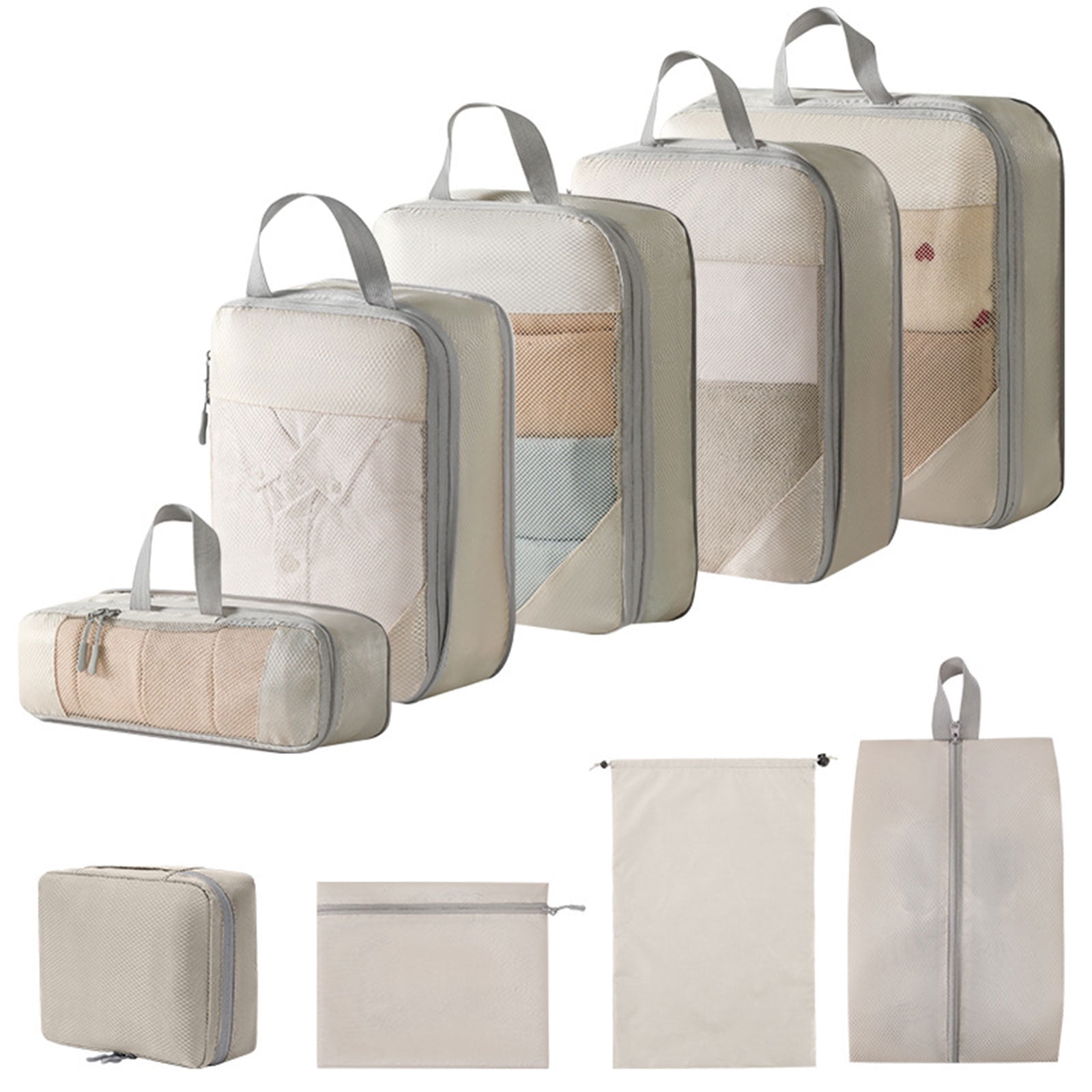 5pcs/set Lightweight Packing Cubes for Efficient Suitcase Organization Expandable Travel Organizers Portable Storage Bag