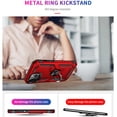thumbnail image 2 of Compatible with iPhone 14 Pro Case Built-in 360 Ring Holder Kickstand, Extreme Protection Military Armor Magnetic Car Dual Layer Protective Heavy Duty Phone Cover For iPhone 14 Pro,Red, 2 of 8