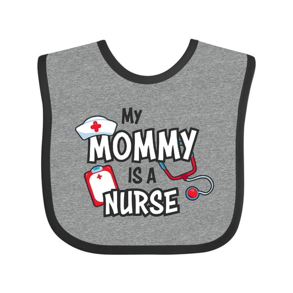 Inktastic My Mommy is a Nurse Boys or Girls Baby Bib