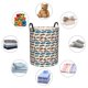 thumbnail image 4 of Fotbe Train Cesto de Ropa con Asas, Cesto Impermeable de Gran Capacidad, Bolsa de Lavado para Dormitorio, Cesto de Ropa con Ruedas y Asas-Medium, 4 of 6