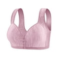 thumbnail image 2 of Jinhomg Bras for Women No Underwire Women Front Closure Plus Size Full Coverage Bra Push Up Comfortable Everyday Bras Hot Pink XXXXXL, 2 of 9