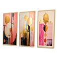 thumbnail image 3 of Designart "Serendipitous Circular Geometric Serenity VI" Modern Geometric Framed Wall Art Set Of 3 - Gold Abstract Frame Canvas Set For Living Room Decor, 3 of 6