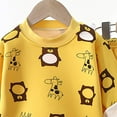 thumbnail image 4 of Hessimy Toddler Boys Girls Spring Summer 2Pcs Long Sleeve Pullover Tops Soft Casual Pants Sweatsuit Set(D,6-12 Months), 4 of 4