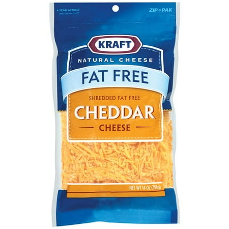 Kraft Natural Cheese Cheddar Fat Free Shredded Cheese, 14 oz