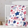 Manta de fiesta del Día de la Independencia, manta de franela para cama, manta para sofá con temática del Día de la Bandera de EE. UU.