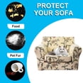 thumbnail image 3 of Eco-Ancheng 3 Piece Stretch Sofa Covers for 2 Cushion Couch Printed Sofa Slipcover with 2 Individual Cushion Covers Furniture Protector for Living Room Chairs with Elastic Bottom, Loveseat，15, 3 of 8