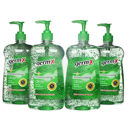 (Pack of 4) Germ-X Moisturizing Hand Sanitizer, Aloe, 30 Oz