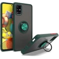 thumbnail image 3 of Xpression Case for Samsung Galaxy S22 Ultra Finger Ring Stand Holder Kickstand Hybrid Frosted Matte TPU Hard PC Frame Shock-Absorption Thin Phone Cover [Green], 3 of 9