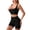 a15-Black, variant on 2 Piece Workout Sets for Women Open Back Padded Sports Bras Booty Shorts with Pockets Gym Outfits(Red,M)