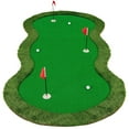thumbnail image 1 of Costway 5 x 10 FT Professional Golf Practice Mat with 3 Holes and Golf Balls for Home, 1 of 10
