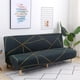 thumbnail image 2 of Funda para sofá cama sin brazos Laklulu: antideslizante, plegable, elástica, sin brazos, funda protectora para sofá sin brazos de 2 o 3 plazas (negro/dorado) 190-210, 2 of 5