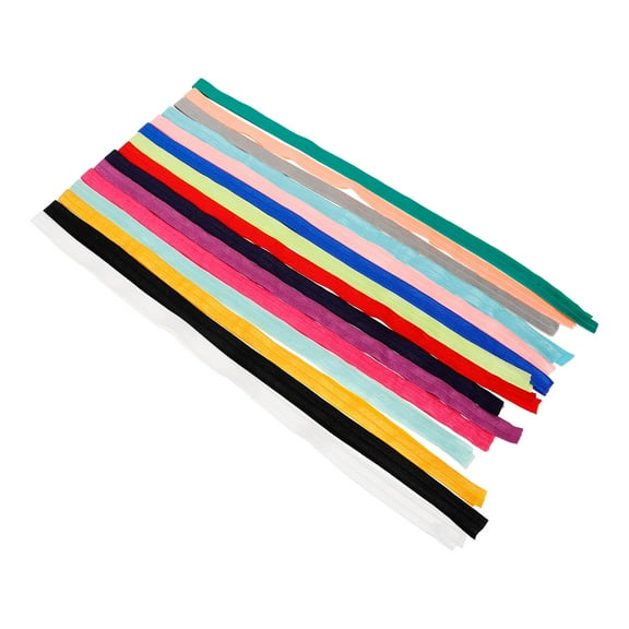 Mobutofu 15 Pcs Elastic Ribbon for Hair Bows and Hair Ties for Women and Girls