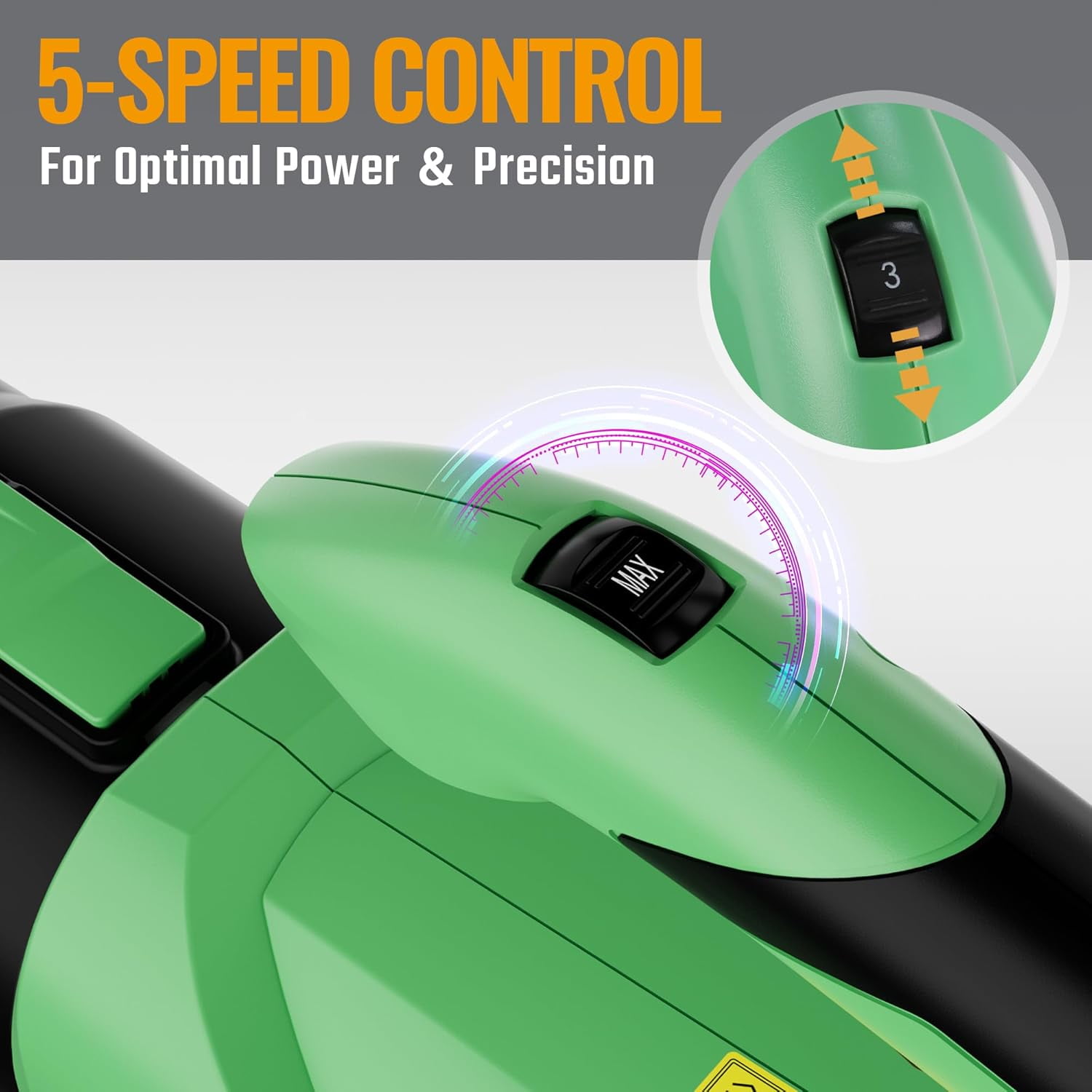 WORKPROX Leaf Blower Cordless, 20V Electric Cordless Leaf Blower, Variable Speed, 4.0Ah Battery and Type-C Charging Cable Included, Blowers for Lawn Care, Patio Cleaning, etc.