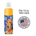 thumbnail image 4 of Carolines Treasures LH9291MUK Airedale Winter Snowflakes Holiday Ultra Hugger for slim cans Slim Can multicolor, 4 of 6