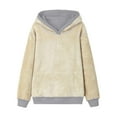 thumbnail image 4 of XFLWAM Womens Casual Winter Warm Fleece Lined Pullover Hooded Sweatshirt Gray S, 4 of 6