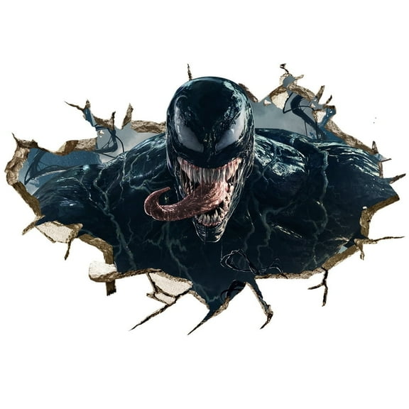 Venom DC Wall Sticker 3D Wall Sticker Cartoon Character Wall Sticker Cartoon background Wall decoration Birthday gift Children bedroom decoration 60*40CM