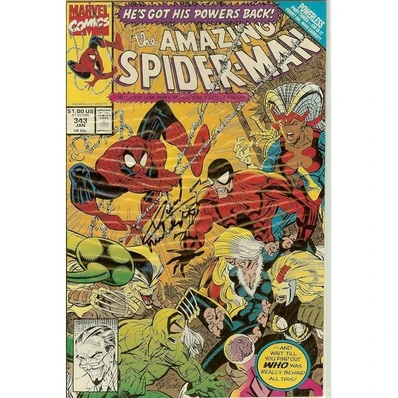 Amazing Spider-Man #343 Signed by David Michilinie