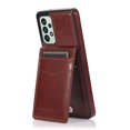 thumbnail image 5 of SaniMore for Samsung Galaxy A33 5G 6.5" 2022 Case, Card Slots Case with Flip Kickstand Premium Leather Magnetic Clasp Anti-scratch Anti-drop Heavy Duty Protective Case for Galaxy A33 5G, Brown, 5 of 14