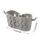 thumbnail image 3 of Yuarrent Estante para fregadero, esponja para jabón, escurridor de tela, cesta de almacenamiento, bolsa, soporte para grifo, soporte ajustable Organizadores de utensilios de cocina gris, 3 of 6