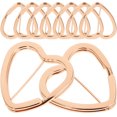 thumbnail image 3 of ColoMX Anillos de llave de forma de corazón de 30 piezas anillos de cadena de llave de estilo retro anillos divididos hechos a mano, 3 of 7