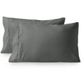 thumbnail image 1 of Juego de fundas de almohada de microfibra ultrasuave, cepillado doble, hipoalergénico (juego estándar de 2, gris) Xemadio HQ-020, 1 of 1