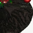 thumbnail image 1 of Falda de árbol de Navidad AMZLOKAE lentejuelas negras 122 cm, 1 of 7