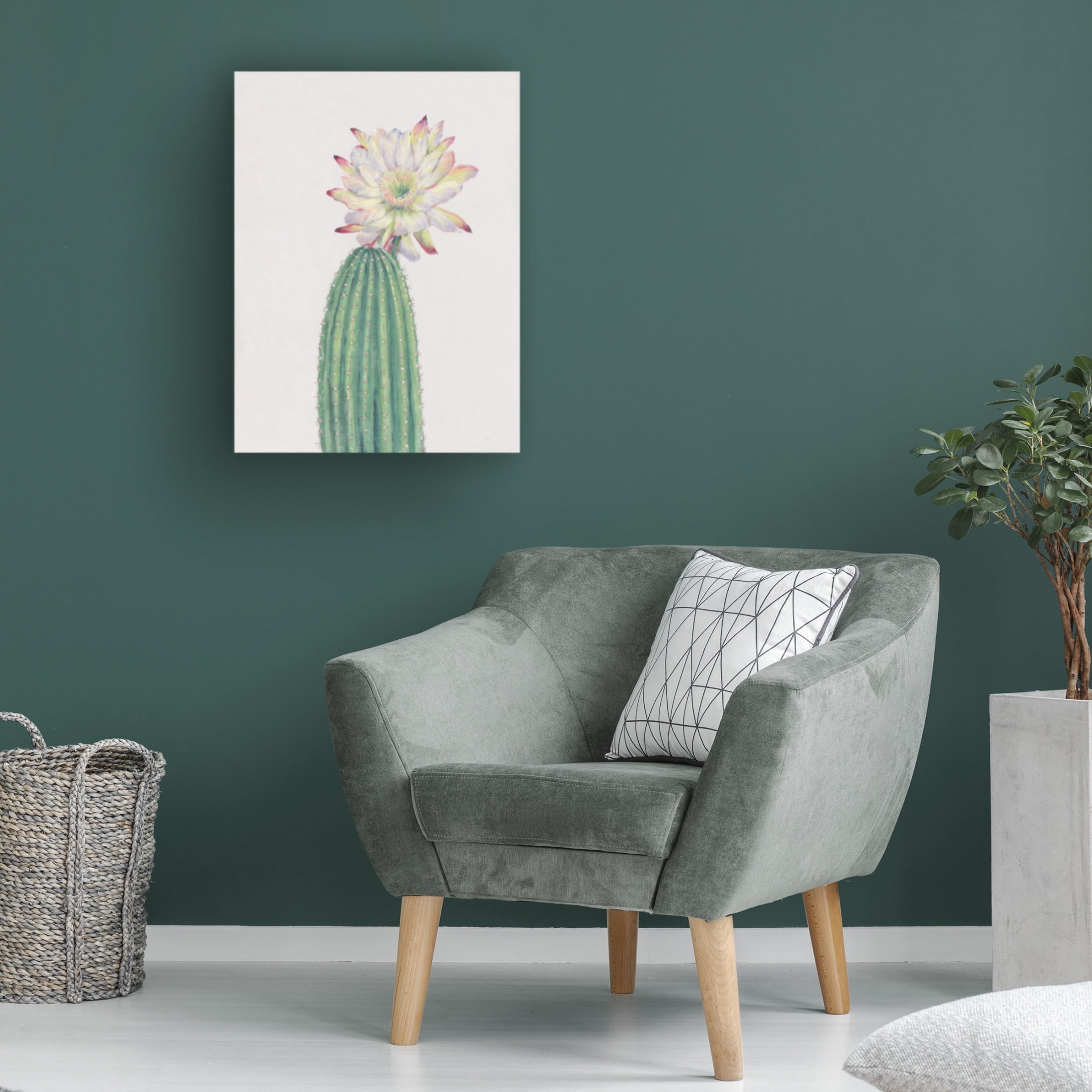 Canvas Wall Art - Tim OToole 'Cactus Blossom I' Wall Art for Living Room, Bedroom, or Office Décor by Trademark Fine Art - 35 x 47 Inches
