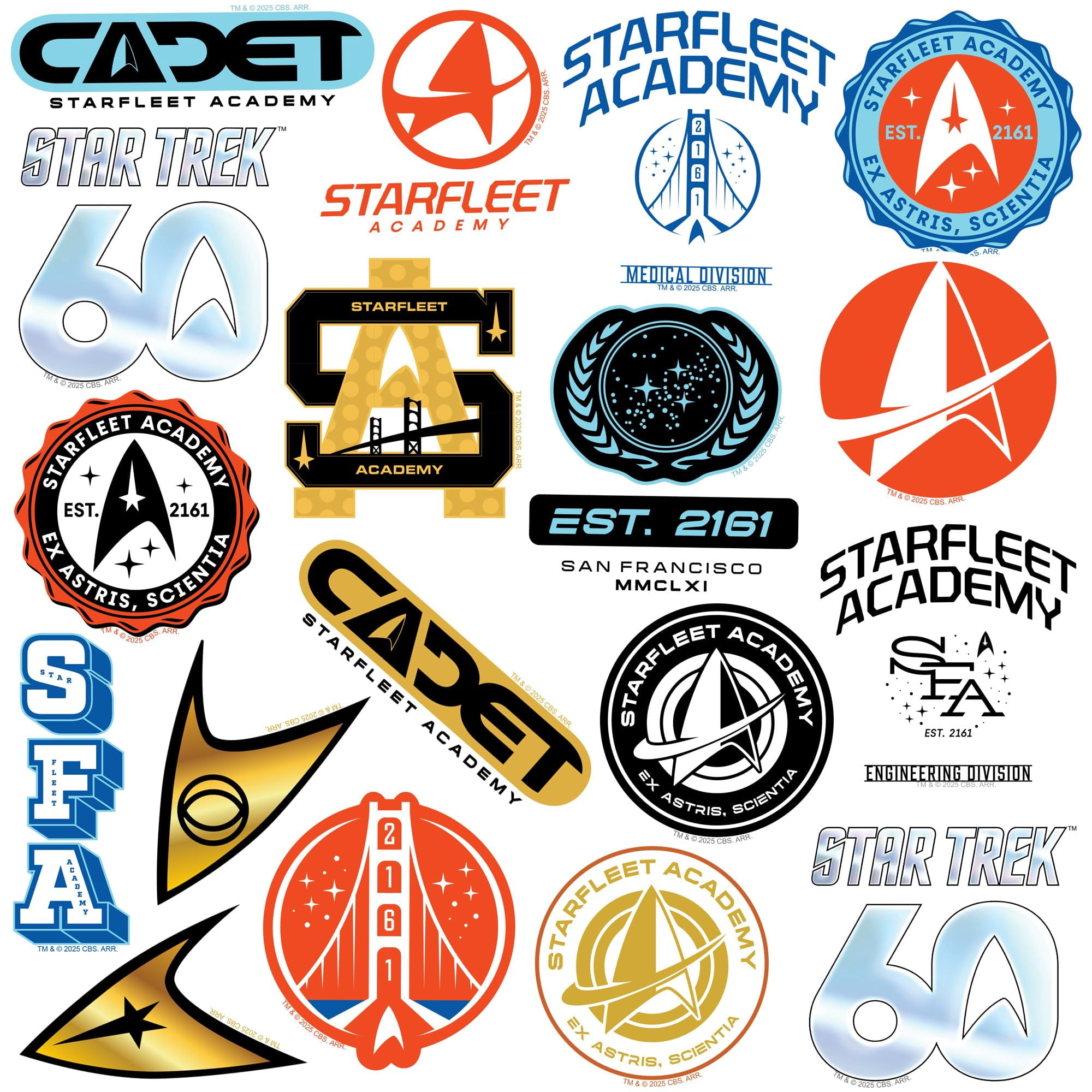 Star Trek Starfleet Academy 150ct Large Die-Cut Vinyl Stickers Variety Pack  Premium Indoor & Outdoor Decals for Laptop, Water Bottle, Tablet, Skateboard & More