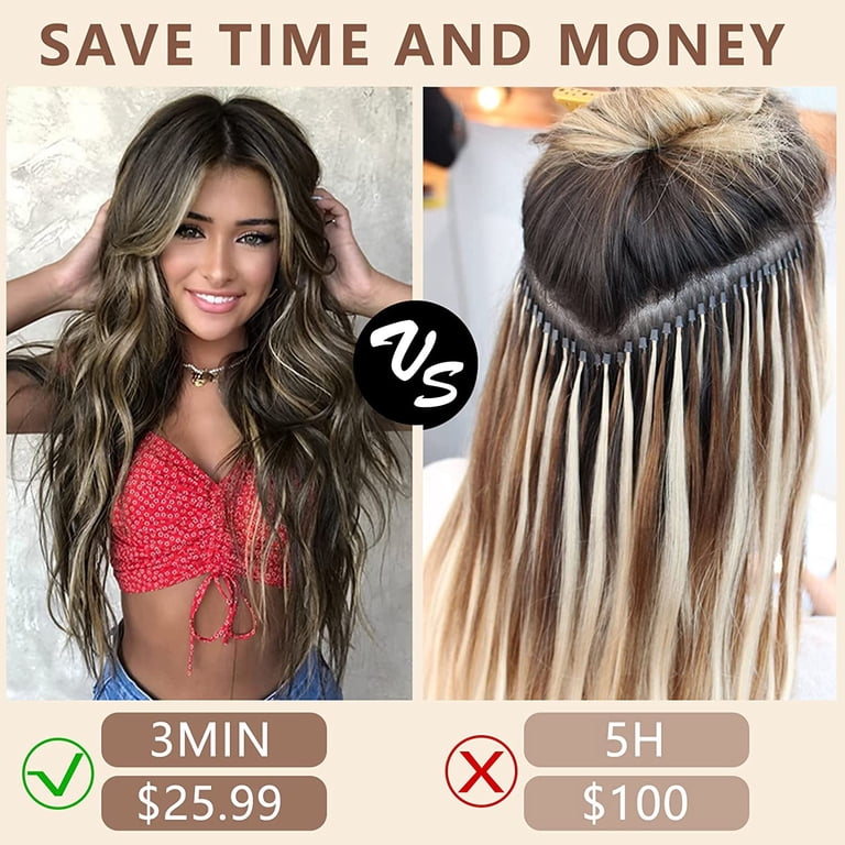Hair extensions 24 long inches Black ombré Amazon.com : Ugeat Clip in Hair Extensions Real Human Hair  main image 3