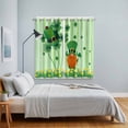 thumbnail image 3 of St. Patrick's Day Kitchen Curtains Window Panels, Spring Shamrock Leaves Gnomes Flower Green Insulated Window Treatment Curtain, Grommet Curtains for Bedroom/Living Room/Bathroom, 2 Piece 52"Wx84"L, 3 of 8