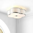 thumbnail image 4 of JONATHAN Y Quatrefoil 18" Scalloped Shade Metal Classic Glam LED Flush Mount, Chrome, 4 of 7