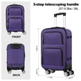 thumbnail image 2 of Terby 20” Unisex Carry On Spinner Wheels Luggage, Purple, 2 of 5