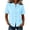 Light Blue, variant on Vintage T Shirts for Women Mandarin Collar Short Sleeve Blouse Button Front Summer Top Casual Loose Fit Solid Color Asian Style Shirt (Army Green,S)