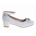 thumbnail image 2 of Badgley Mischka Girls Low Heeled Dress Pumps. (Little Kids Big Kids)White, Size: 11, 2 of 7