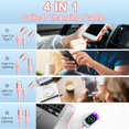 thumbnail image 4 of TRHOO-Coiled USB C Lightning Cable 4 in 1 [Apple Carplay Android Auto], 60W Fast Charging USB C to USB C Cable MFi Certified, iPhone Car Pink Charger Carplay Cord for iPhone 16 15 14 iPad Android, 4 of 4