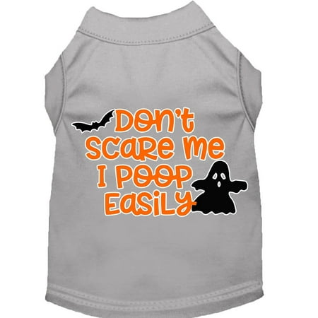 Halloween Pet Dog Cat Shirt Screen Printed Don t Scare Me I Poop Easily
