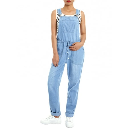 

Ma&Baby Women s Casual Denim Suspender Trousers Washed Overalls Bib Cargo Pants with Pockets S-XXXL