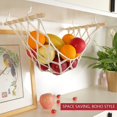 thumbnail image 3 of Hamaca colgante de frutas para cocina, cesta de frutas de macramé para almacenamiento de frutas y plátanos con ganchos para cocina, 3 of 4