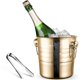 thumbnail image 2 of 1PC 3L Stainless Steel Ice Bucket Thick Tiger Head Ice Bucket Party Ice Bucket (Gold), 2 of 5