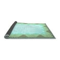 thumbnail image 2 of Ahgly Company Indoor Round Abstract Light Blue Contemporary Area Rugs, 3' Round, 2 of 4