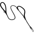 thumbnail image 1 of shiyou-Double Handle Rope Dog Leash, 5FT Heavy Duty Training Lead with Lockable Hook and 2 Comfortable Padded Handles, Reflective Walking Nylon Leash for Small Medium Dogs (11-55 lbs, Black), 1 of 4