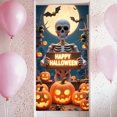thumbnail image 3 of Bannière Décorative d'Halloween Design Effrayant Squelette de Citrouille pour Fête d'Halloween Maison Hantée Déco d'Automne, 3 of 5