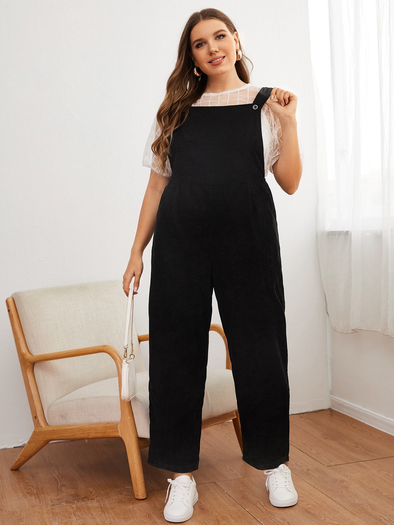 Plus size corduroy jumpsuit Clearance